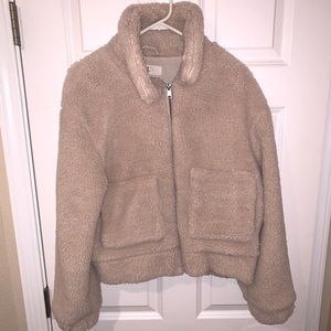 Cream Fuzzy Teddy Jacket